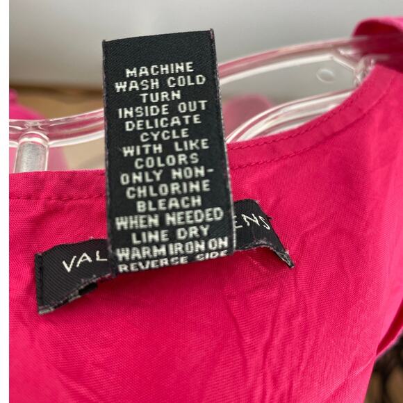 Valerie Stevens Pink 100% Linen Sleeveless Blouse Beading Embroidered XL - Picture 9 of 12